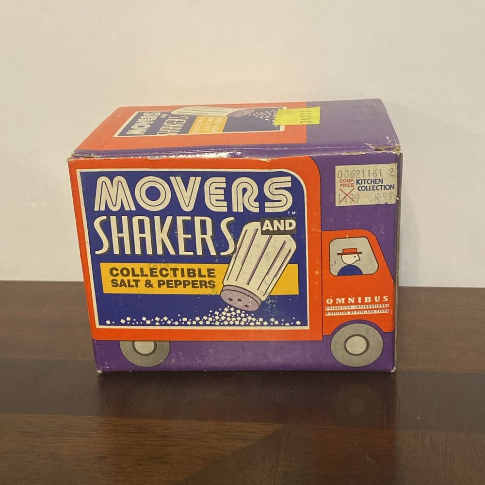 Omnibus Ceramics Movers & Shakers Mr Fix It Salt & Pepper Shakers